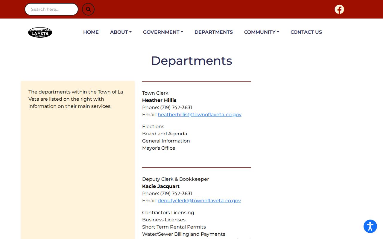 La Veta Marshal department contact for arrest records